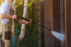 Photo of a deck being built.